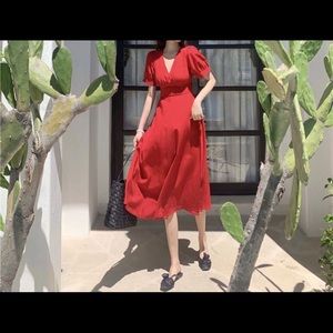 Short-sleeve corset plain dress